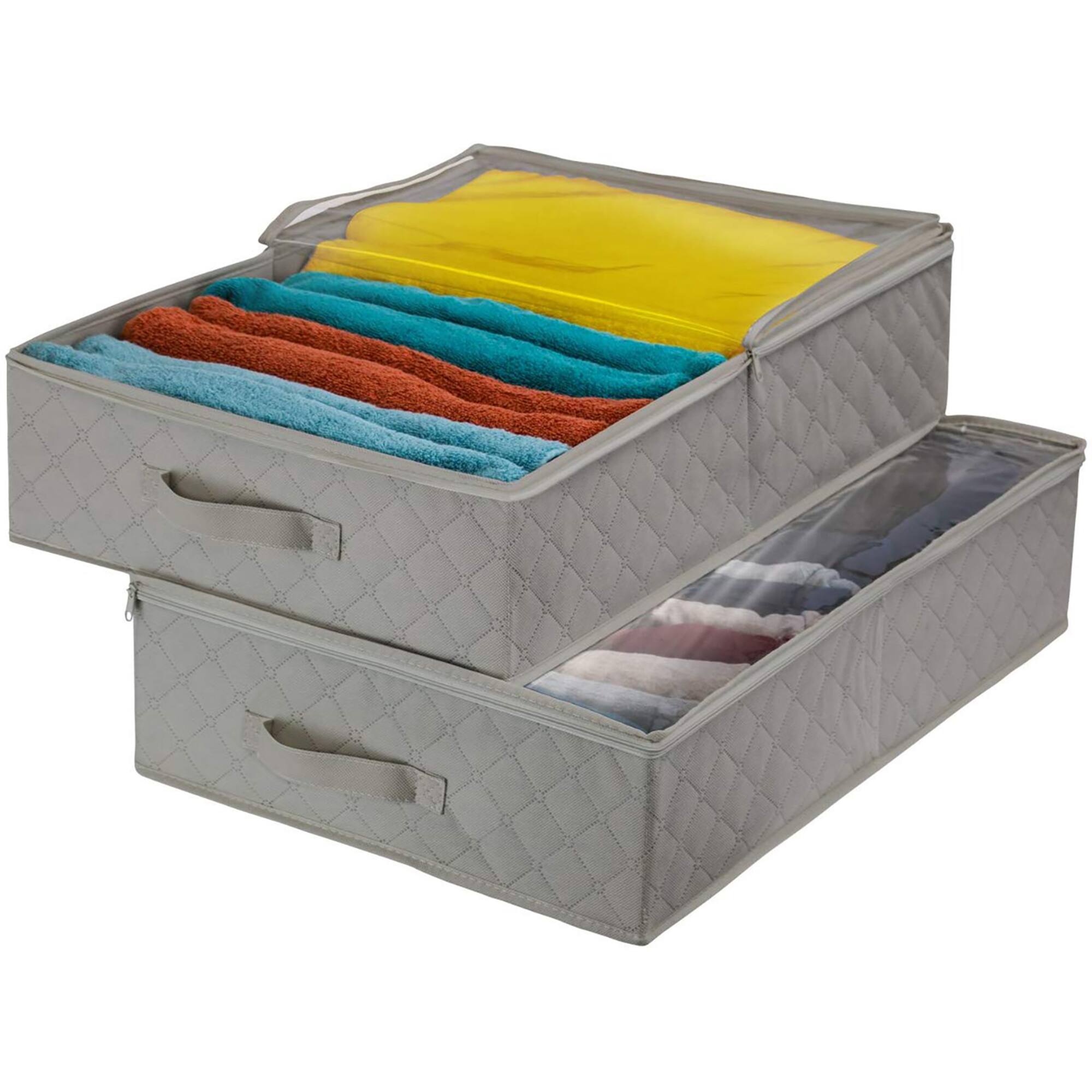 Sorbus 24" Gray Underbed Storage Bags, 2ct.